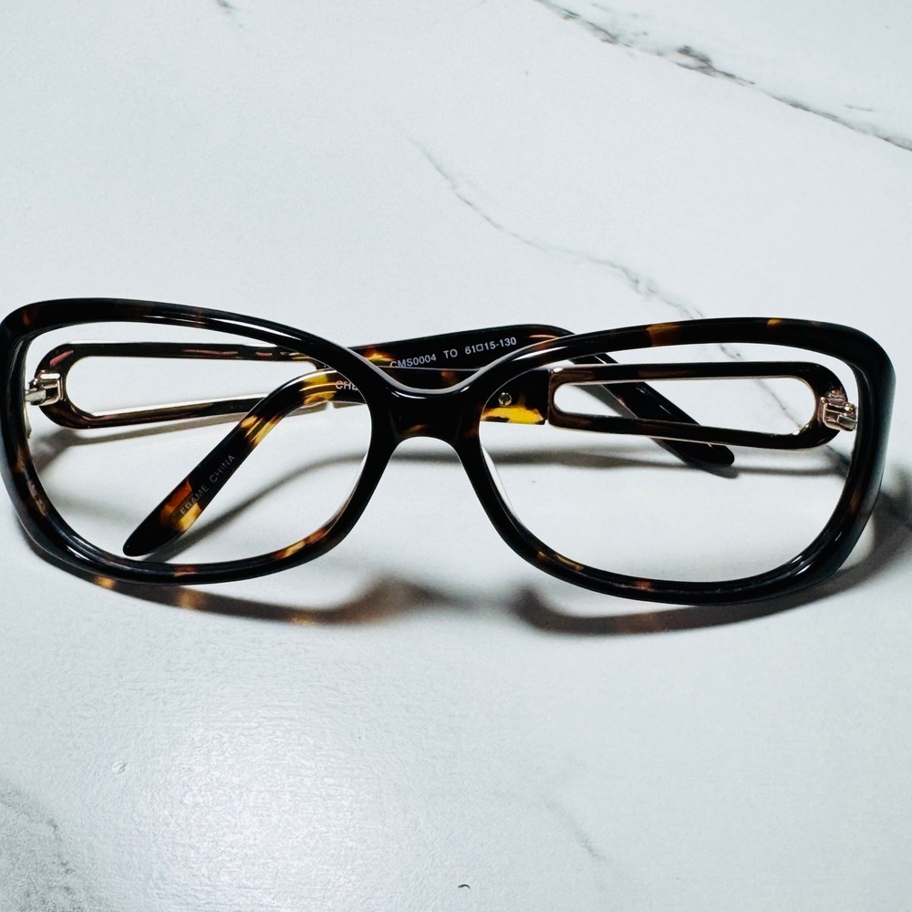 Chelsea Morgan Sun Tortoise Rectangular Eyeglass Frames CMS0004 TO 61-15-130
